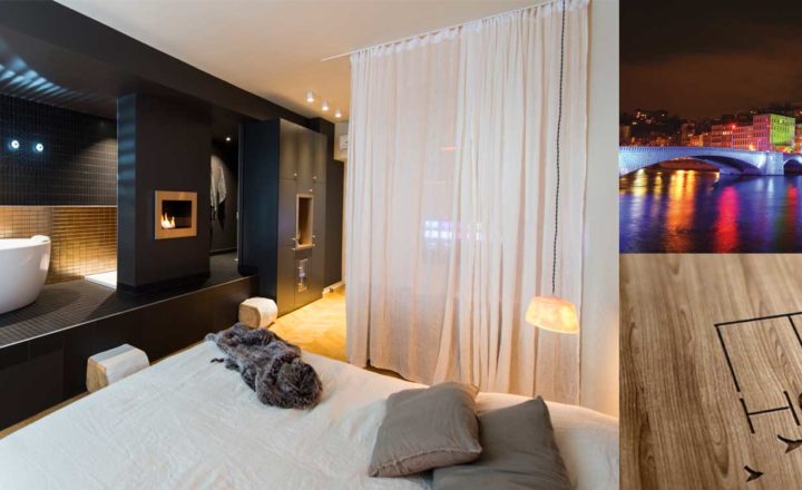 chambre du mihotel et paysage de lyon