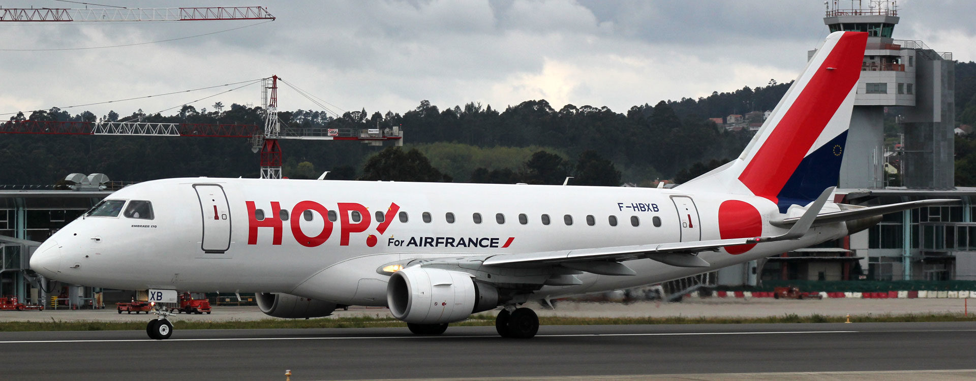 Appareil hop sur un tarmac
