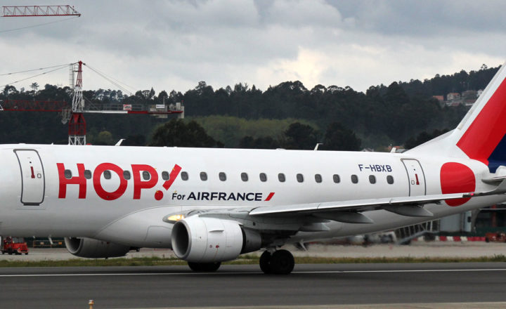 Appareil hop sur un tarmac