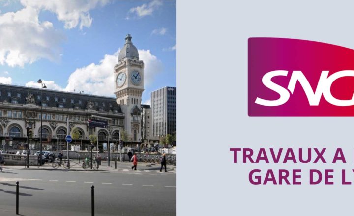 Faça de la gare de Lyon à Paris et logo sncf
